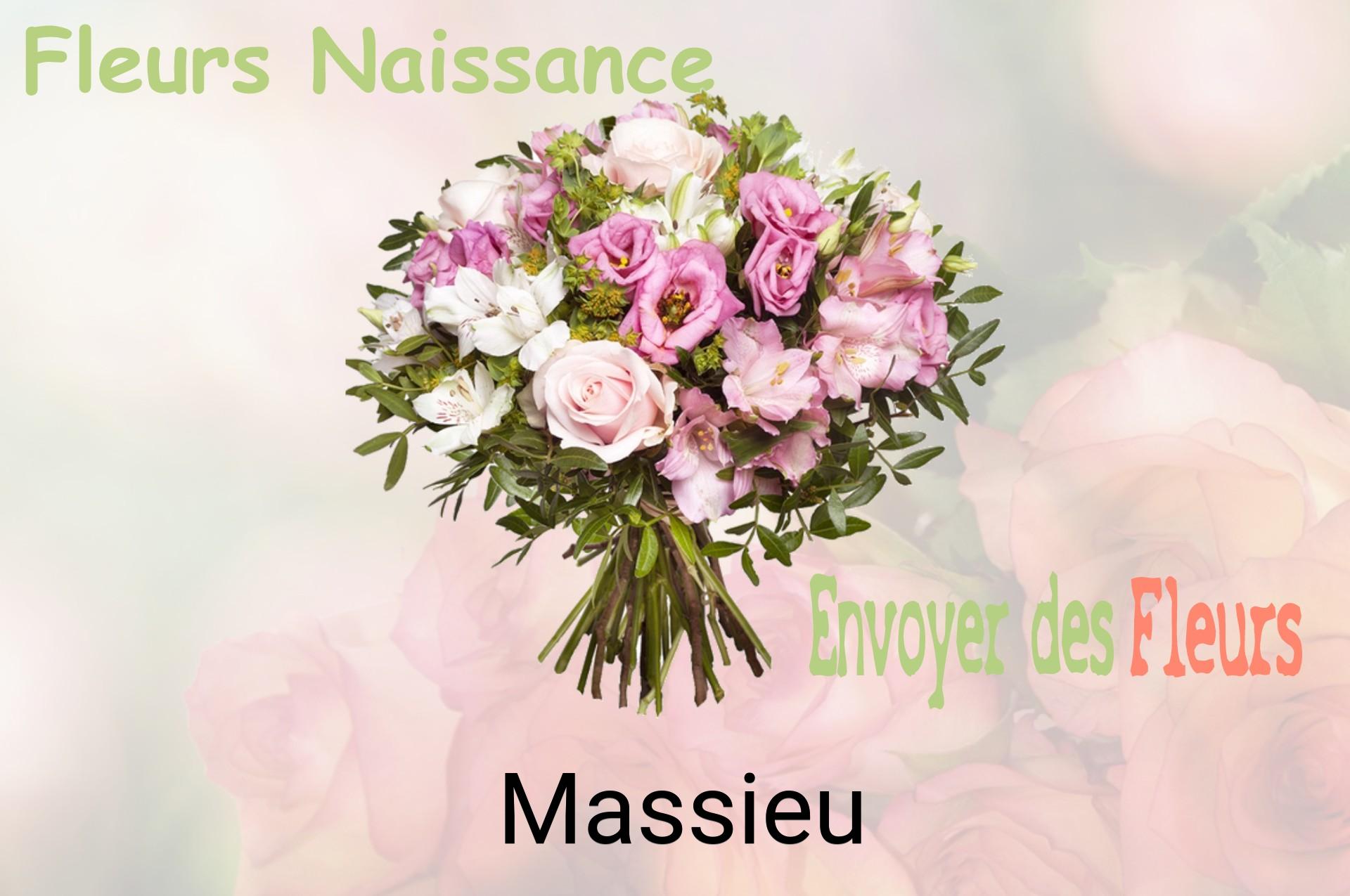 Bouquet de fleurs de naissance livré à Massieu